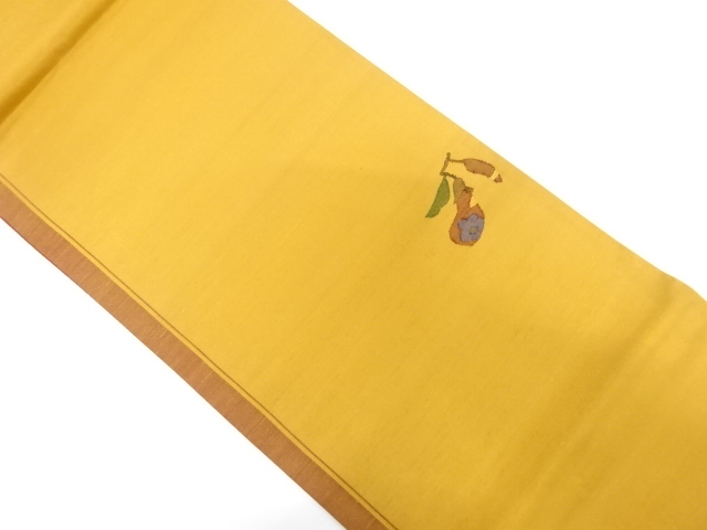 JAPANESE KIMONO / FUKURO OBI / SILK / WOVEN EGGPLANT